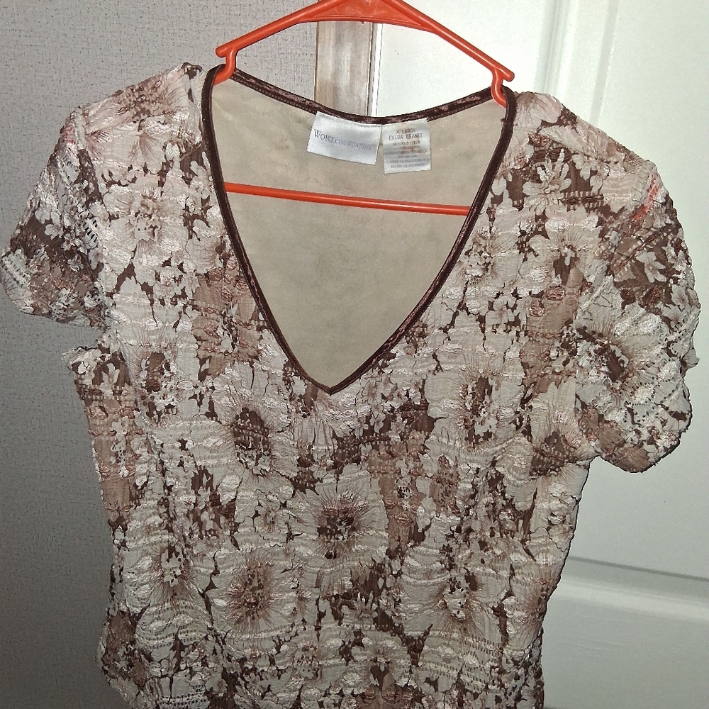 Floral Lace V-Neck Top